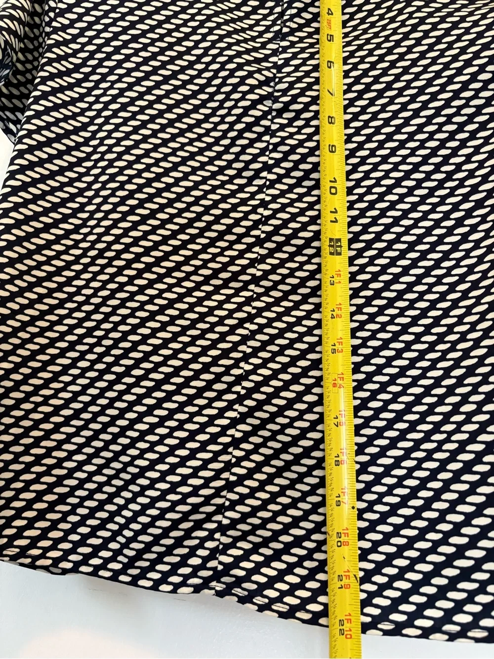 Banana Republic Black and White Geometric Short-Sleeve Top